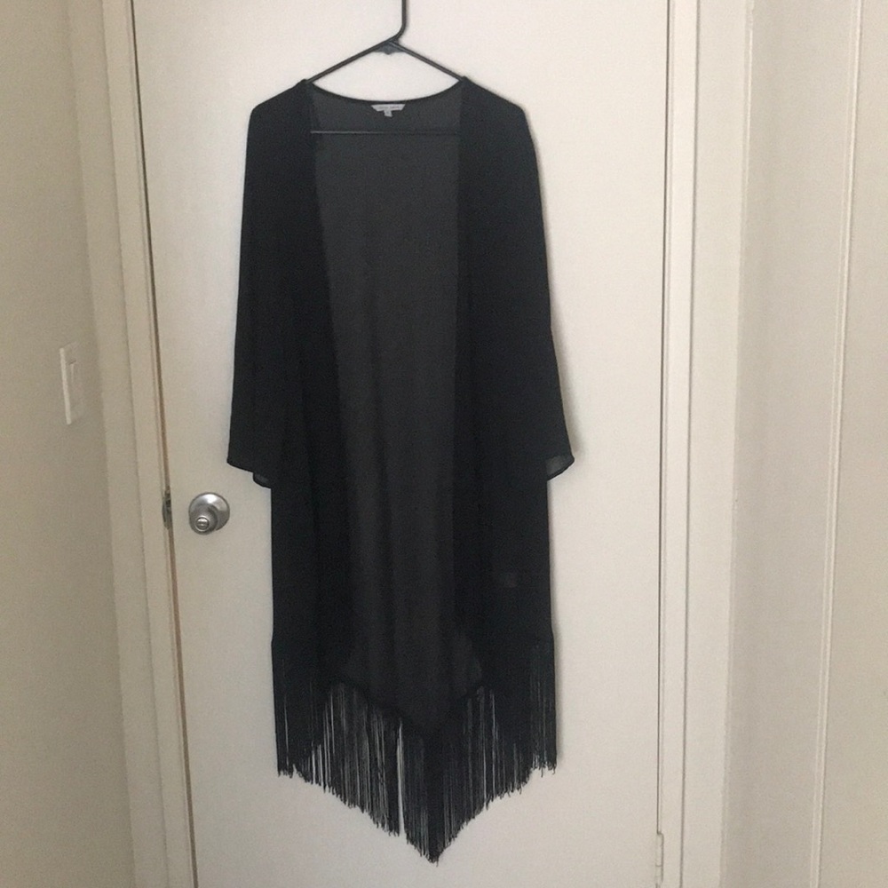 Black kimono w/ fringe